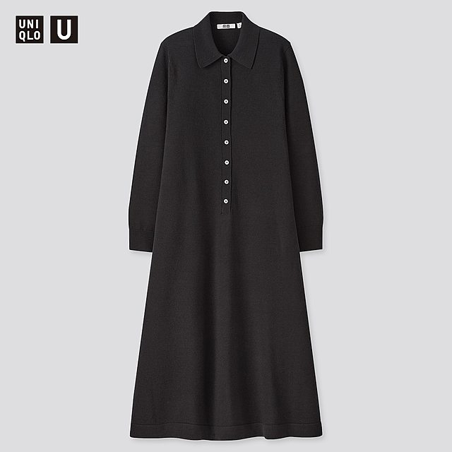 メリノブレンドポロワンピース（長袖）