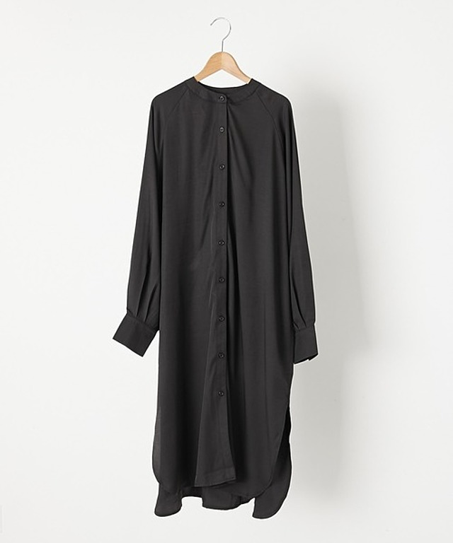 バックリボンロングシャツワンピース