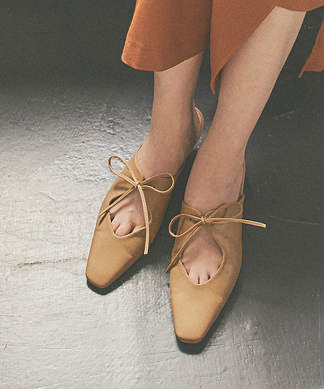 【期間限定★SALE】 リボンフラットサンダル