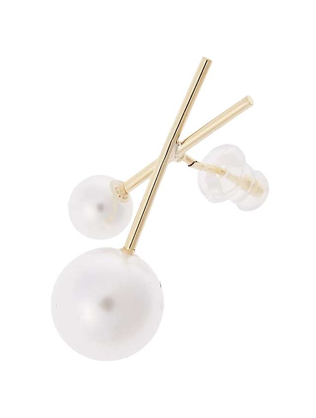 Edit Sheen ダブルパールクロスピアス