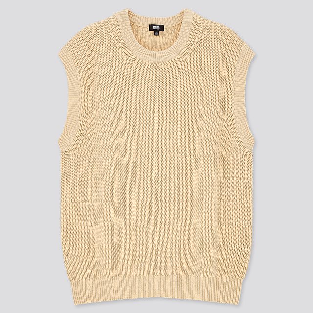オーバーサイズクルーネックベスト
