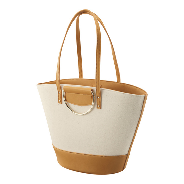 キャンバスコンビトートバッグ