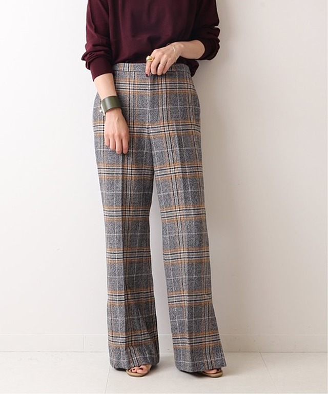 R'IAM チェックフレアパンツ