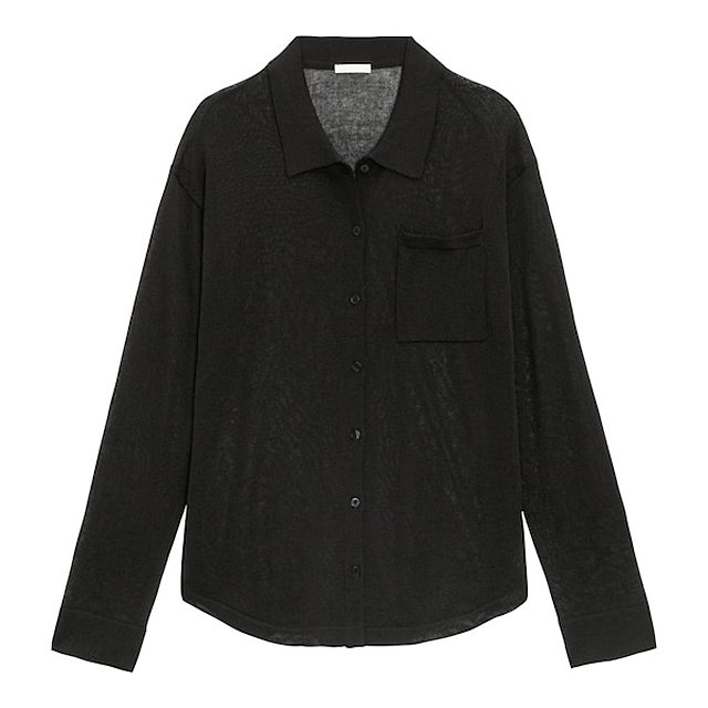 シアーニットシャツ