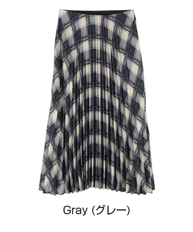 ウエストゴムプリーツスカート