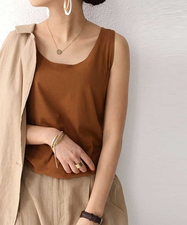 コットンタンクトップ