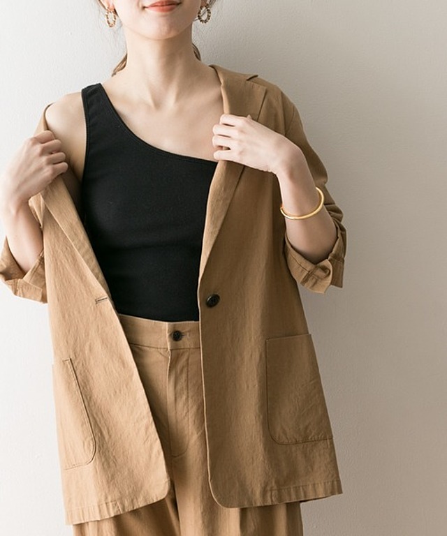 ブラトップワンショルダータンクトップ