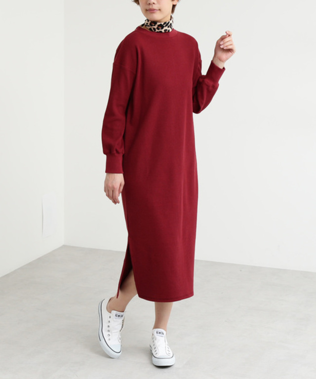 【ZOZOTOWN限定】ボリュームスリーブワッフルマキシワンピ