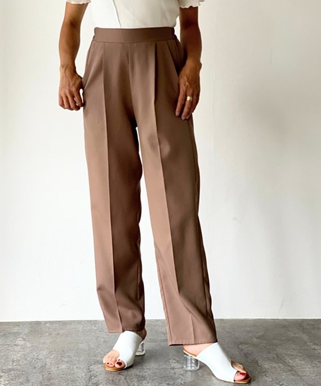 センタープレススラックスパンツ