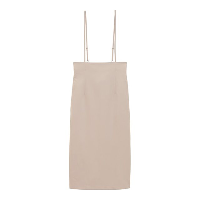 サスペンダー付きナロースカート