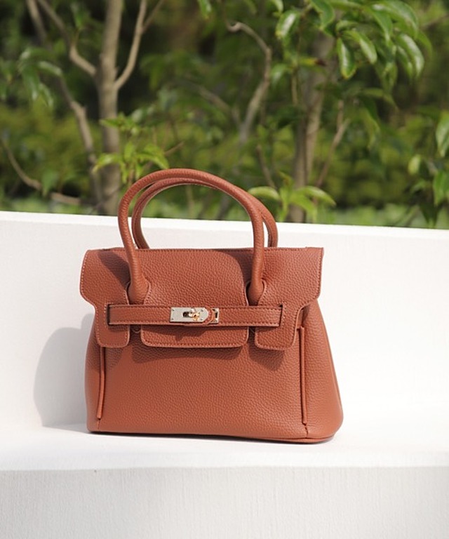 2way フラップレザーハンドバッグ/ショルダー