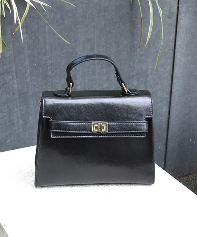 2way 牛革フラップミニハンドバッグ/ショルダーバッグ