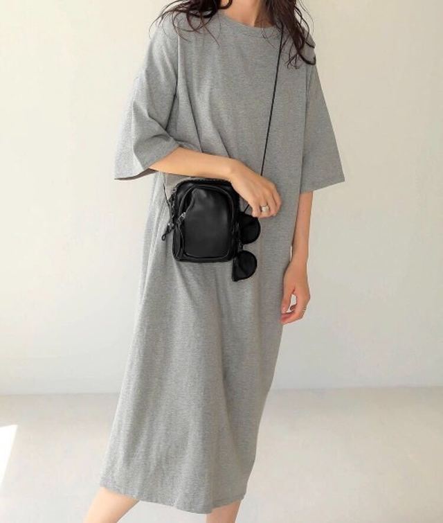 【WEB限定】ビッグシルエットクルーネックTシャツワンピース