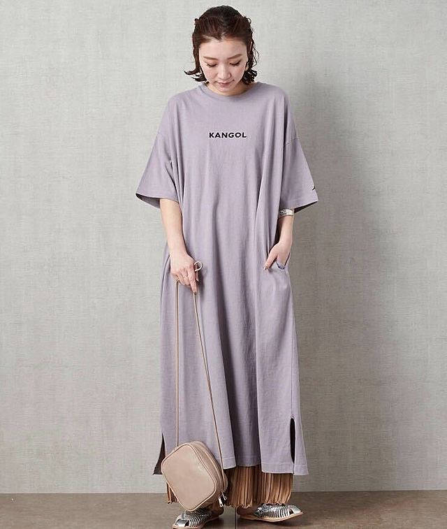 【WEB限定】KANGOL/カンゴール　ビッグシルエットＴシャツワンピース