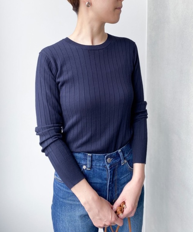 WEB限定/ウォッシャブルリブニット