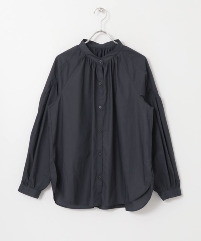 【WEB限定】バンドカラーコットンブラウス