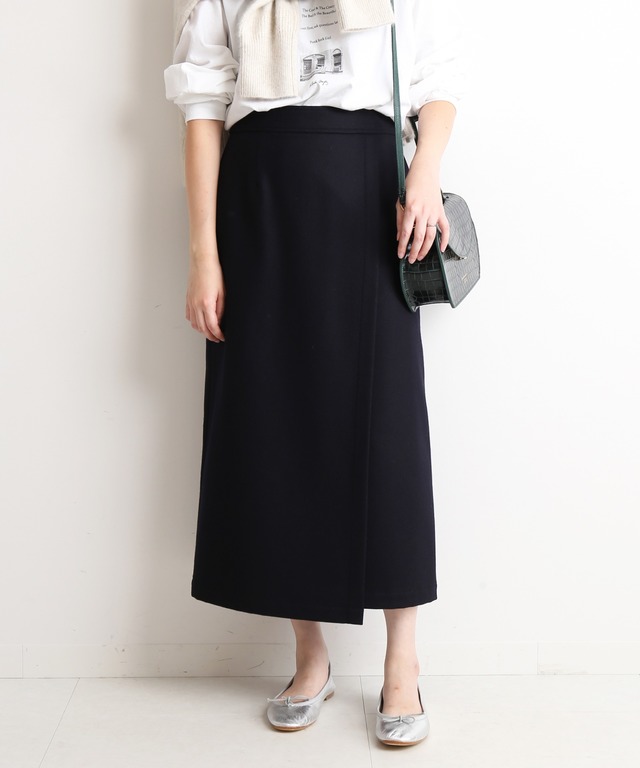 ウォッシャブルフラノラップスカート
