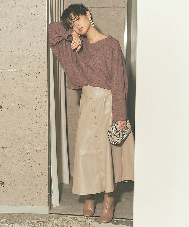 切替フレアスカート