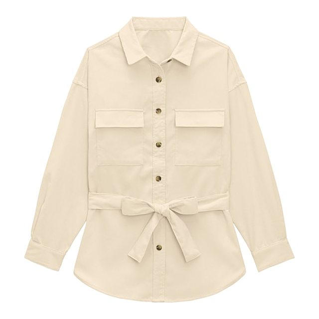 コーデュロイベルテッドオーバーサイズシャツ