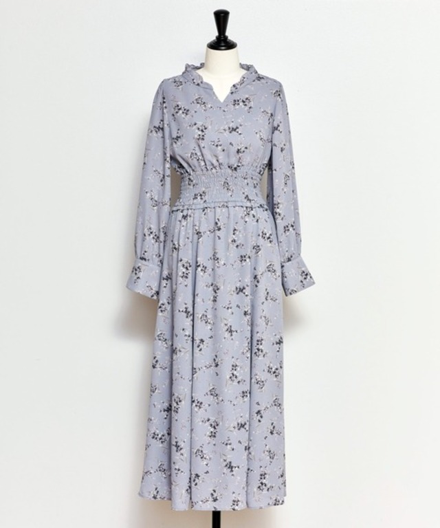 フラワープリントワンピース