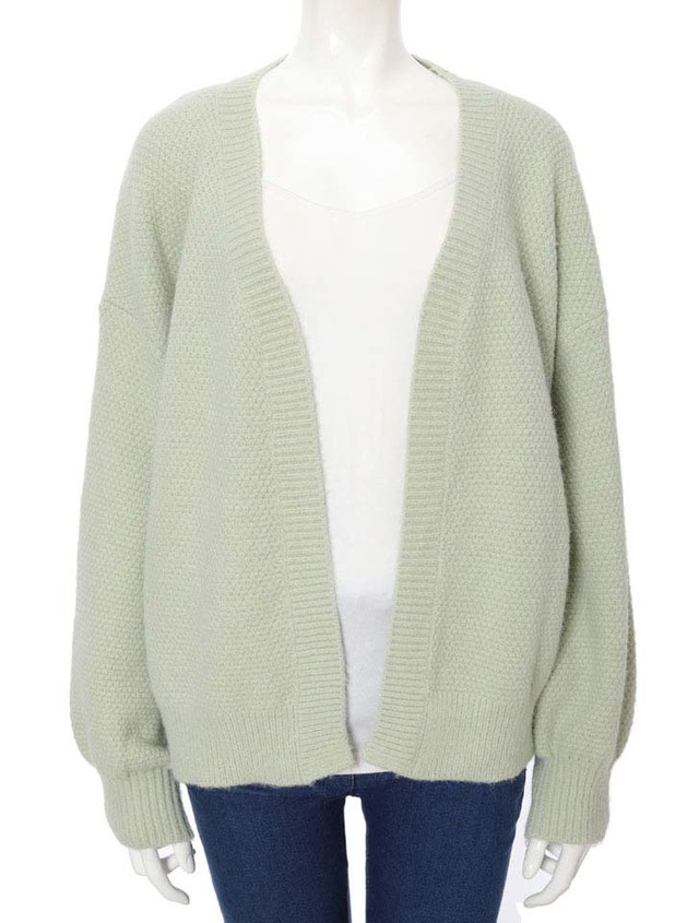 鹿の子編みニットカーディガン