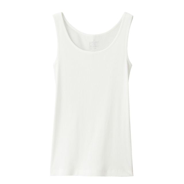 リブ編みタンクトップ