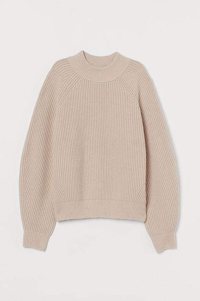 リブニットセーター