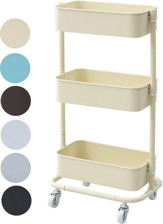 キッチンワゴン バスケットトローリー　スリム