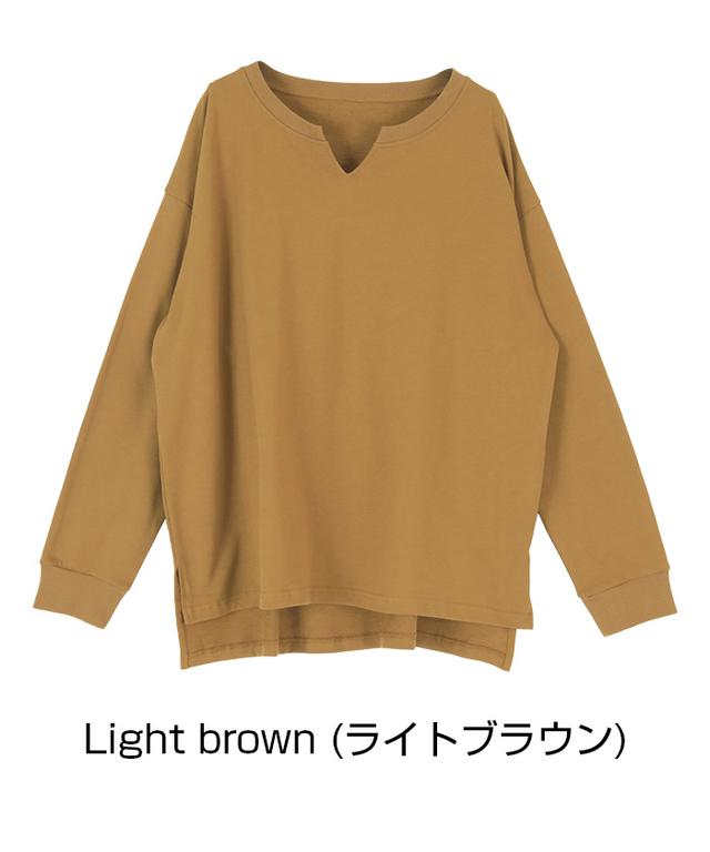 キーネックカットソープルオーバー