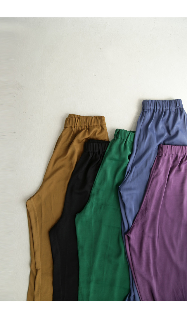 カラーサテンパンツ