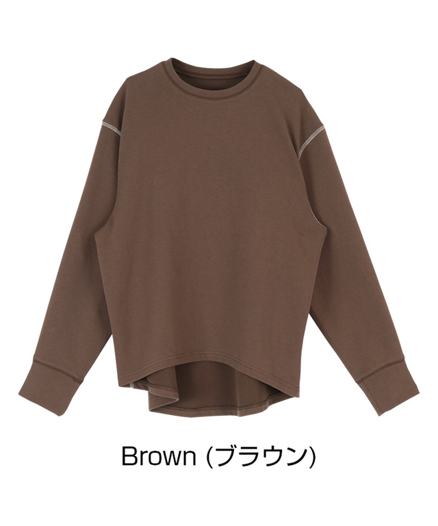 デザインステッチ長袖Tシャツ