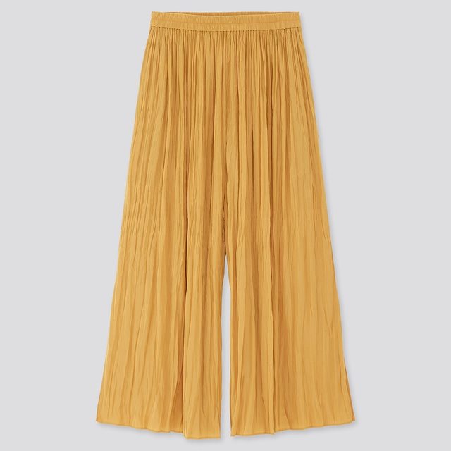 ワッシャーサテンスカートパンツ