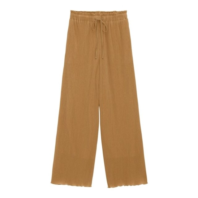 プリーツドローストリングイージーワイドパンツQ