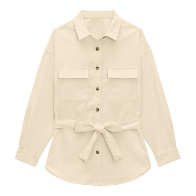 コーデュロイベルテッドオーバーサイズシャツ