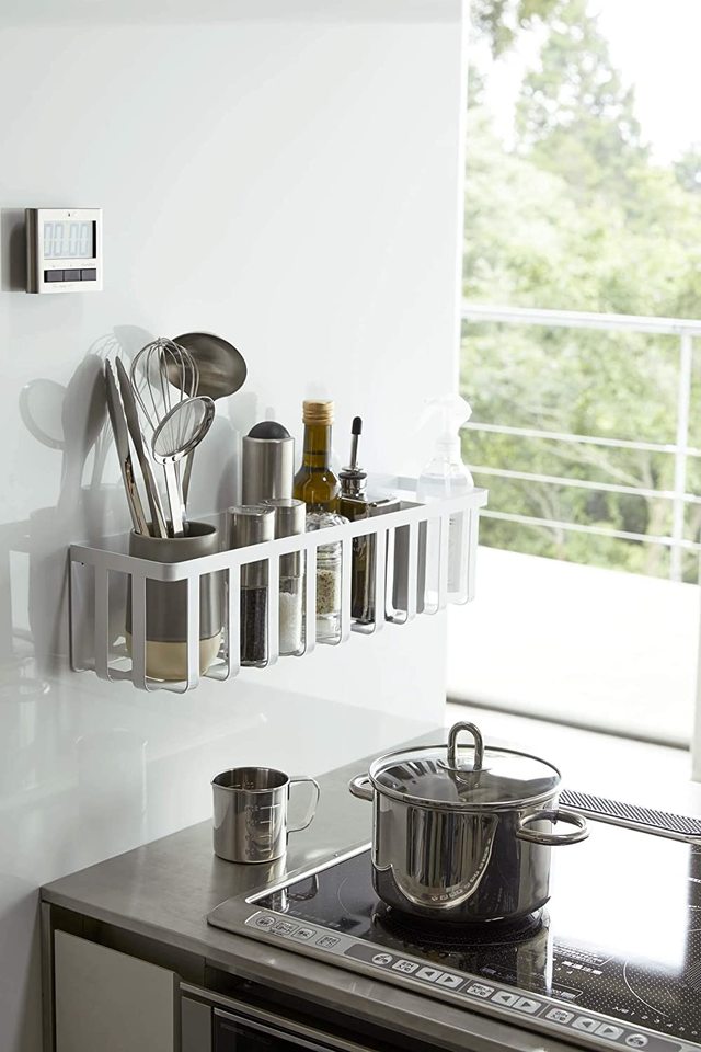 TOWER 冷蔵庫横マグネットワイド収納バスケット