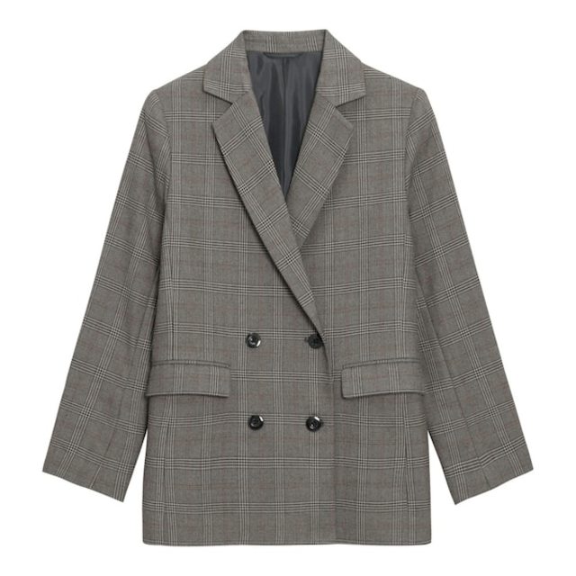 ダブルブレストテーラードジャケット(チェック)