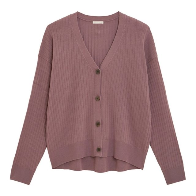 ワイドリブコクーンカーディガン(長袖)