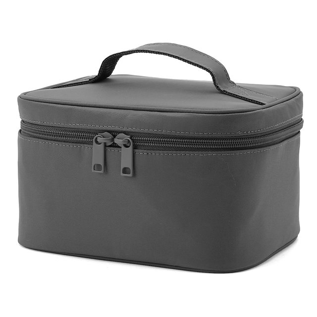 ナイロンメイクボックス・Ｓ グレー・約１６×１９×１１．５ｃｍ