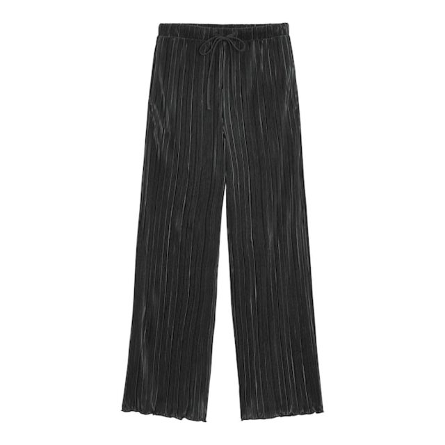 ランダムプリーツドローストリングパンツ