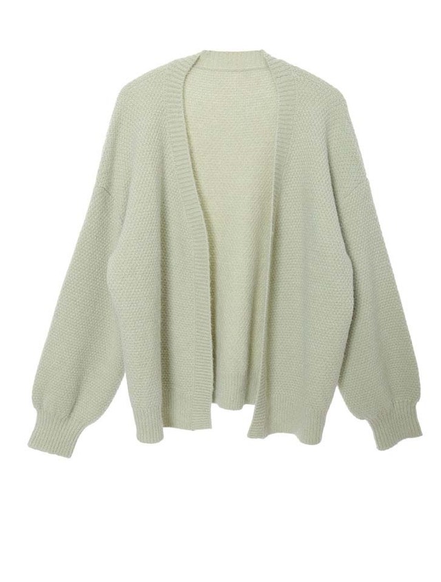 鹿の子編みニットカーディガン