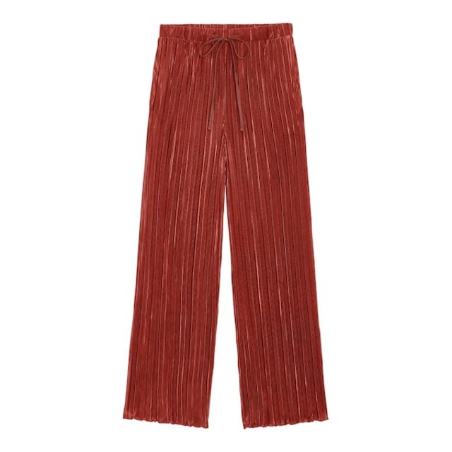 ランダムプリーツドローストリングパンツ