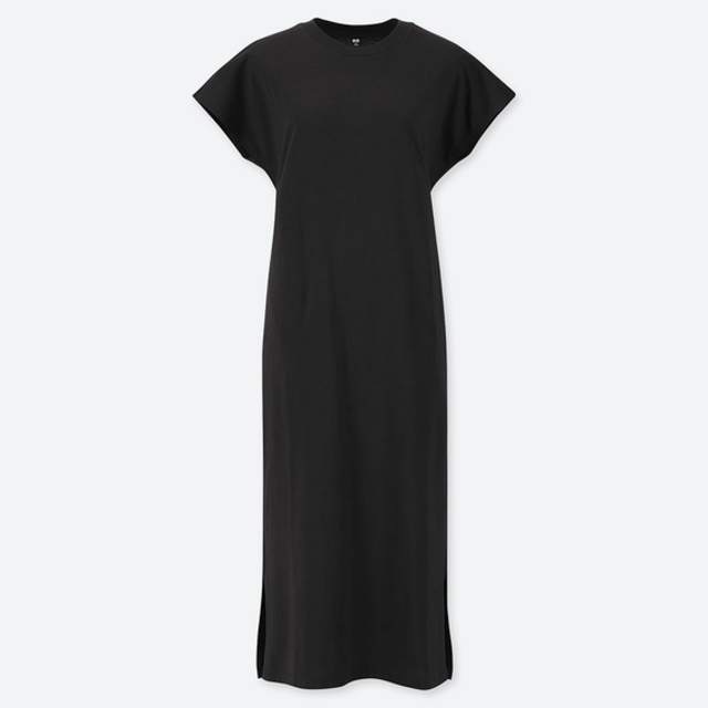 コットンスリットロングワンピース