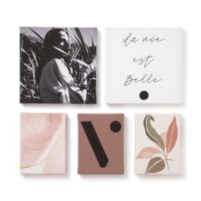 モノクロ アートボード 5枚セット アブストラクト