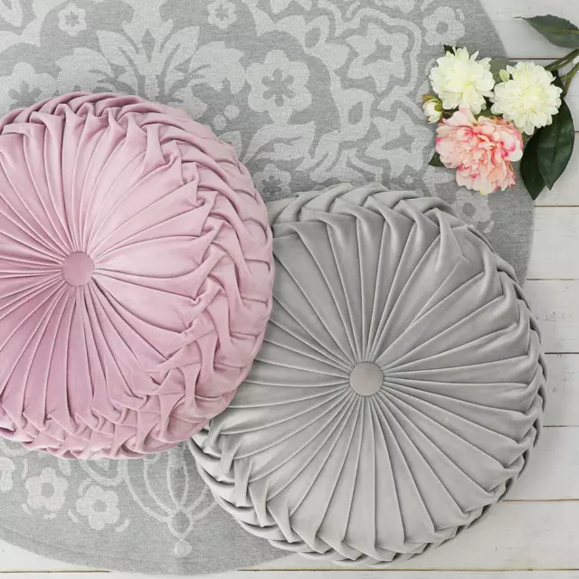 円形クッション(ダリア2 GY)