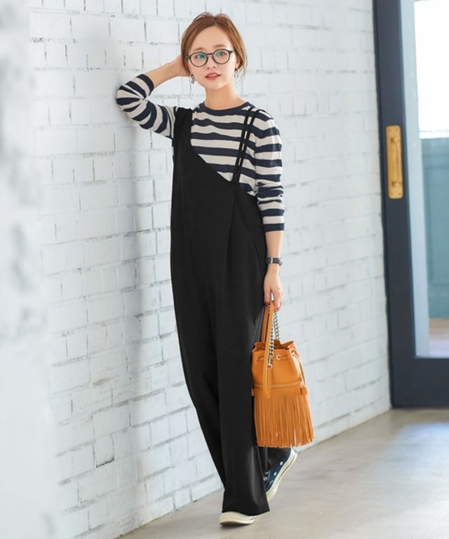 アシメワンショルダーサロペット