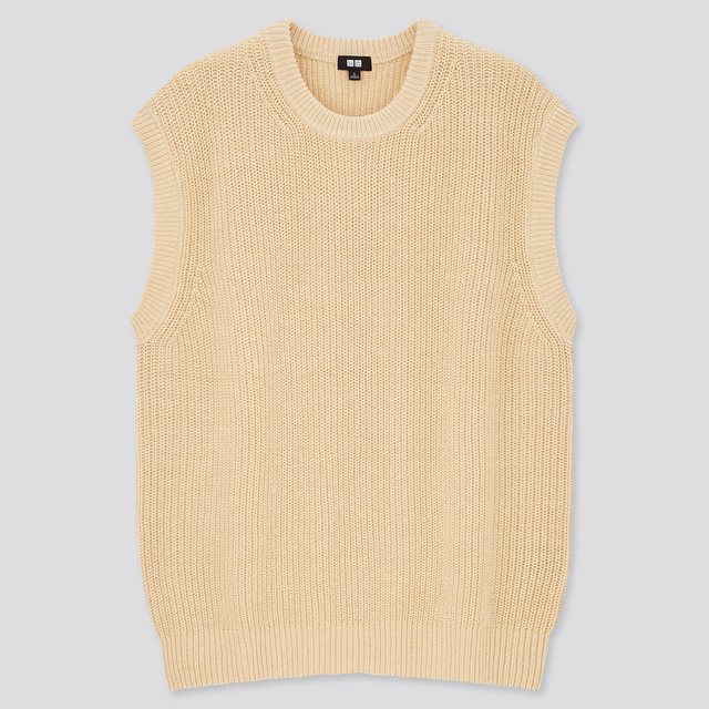 オーバーサイズクルーネックベスト