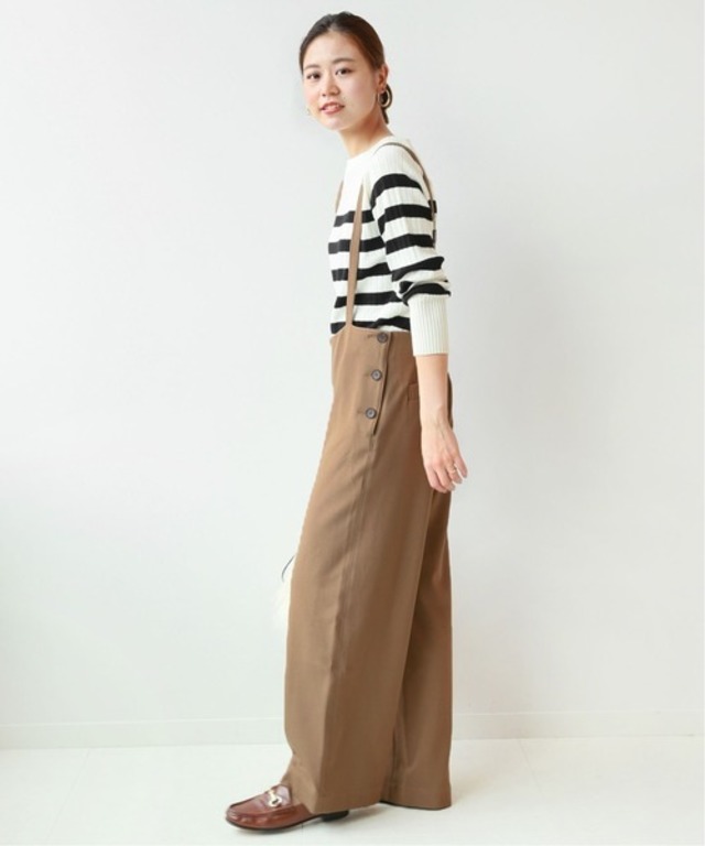 T/Rストレッチサイドボタンサロペット