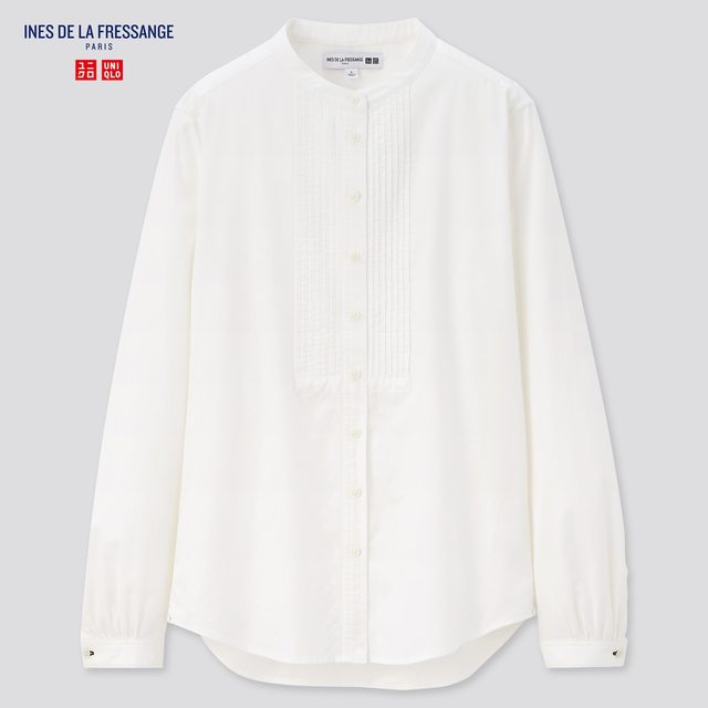 コットンツイルピンタックシャツ(長袖)