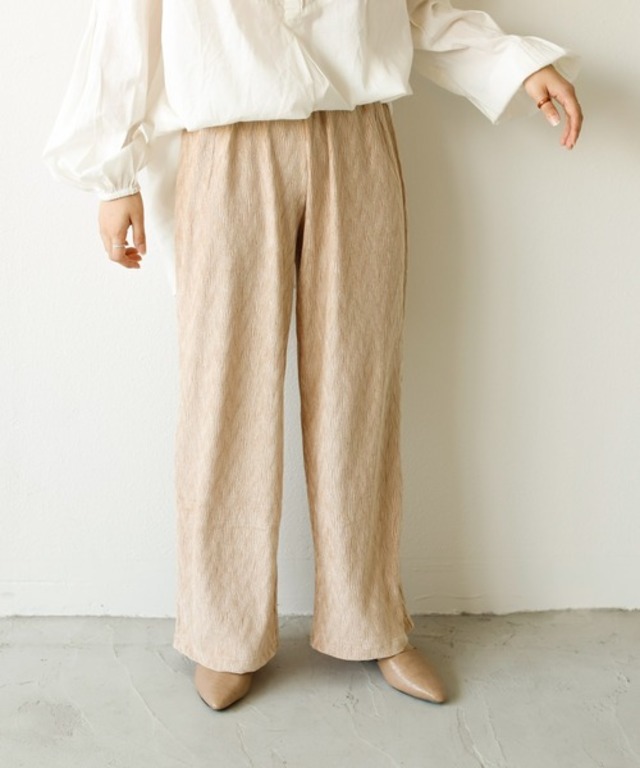 クレープベロアルーズパンツ