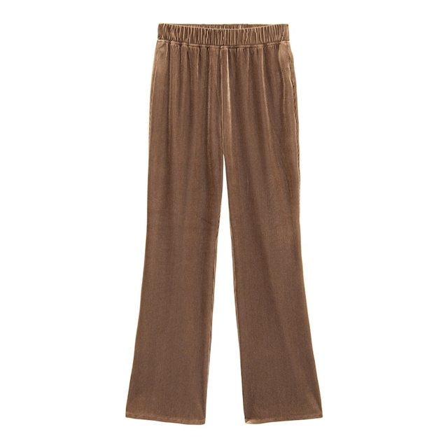 ベロアリブフレアパンツ